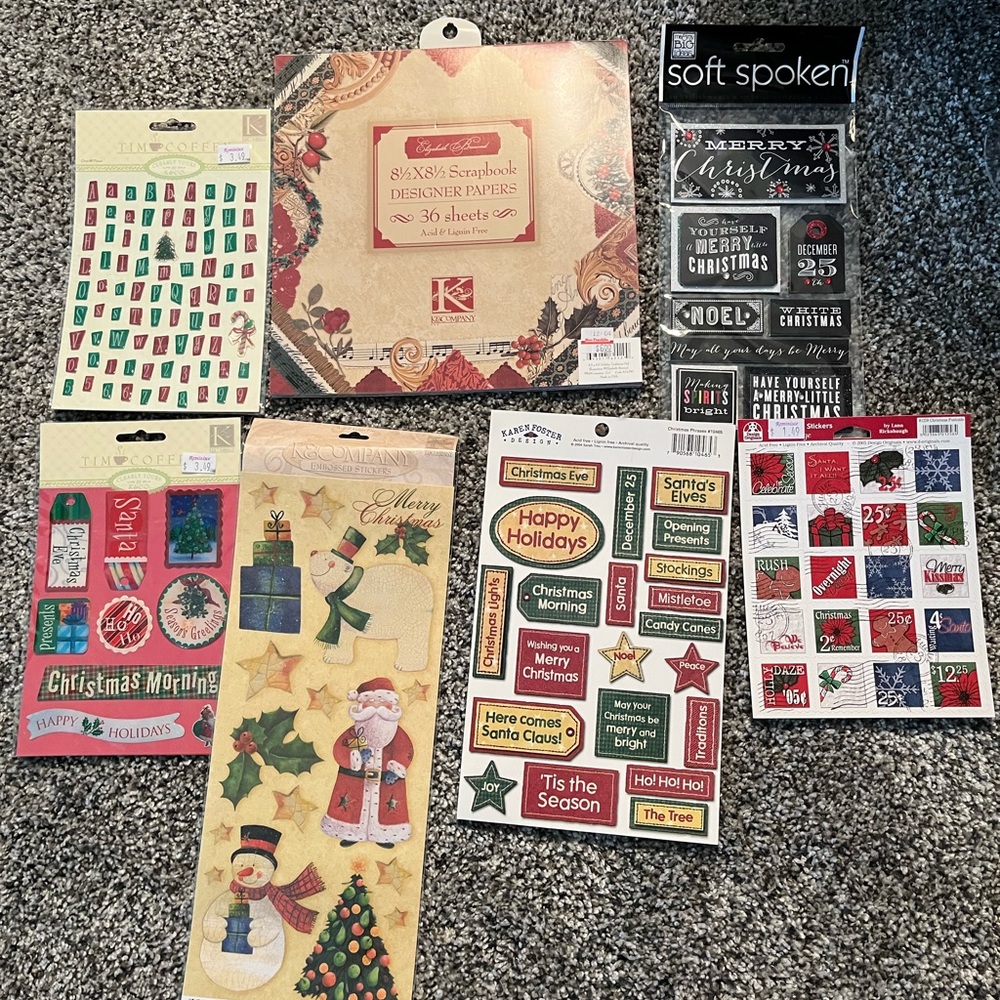 Large Lot of Christmas Scrapbooking Items - Picture 2 of 7